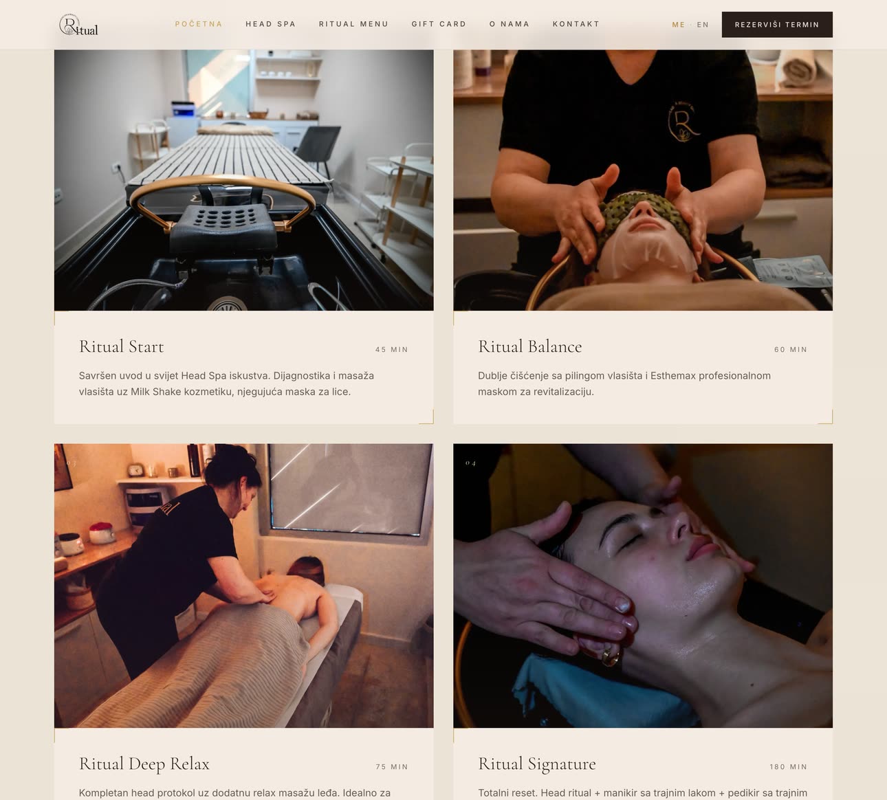 RITUAL — the signature head spa treatments